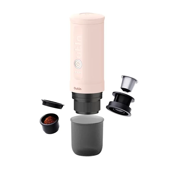 Outin Nano akkumulátoros hordozható kávéfőző - Rose Quartz x BCRF