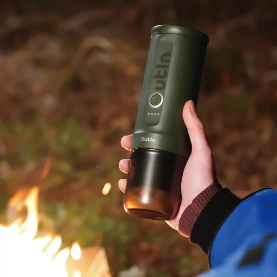 Outin Nano akkumulátoros hordozható kávéfőző - Forest Green (zöld)